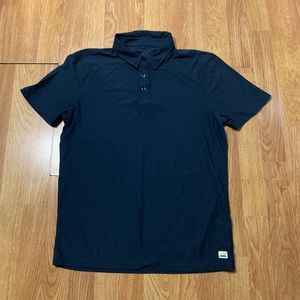 Vuori Strato Tech Polo Shirt Mens Size Small Blue Soft Golf Tennis